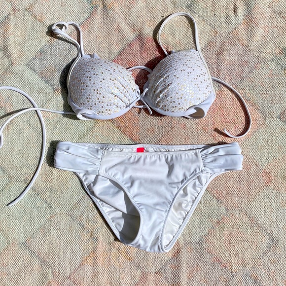 White Victoria secret bikini set